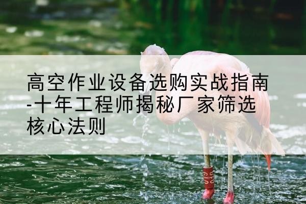 永胜剪叉式升降机厂家-高空作业设备选购实战指南-十年工程师揭秘厂家筛选核心法则