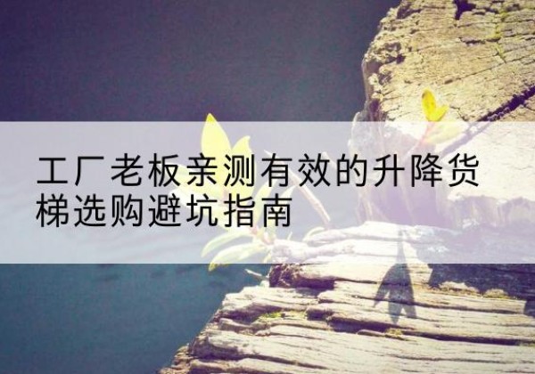 永胜升降货梯怎么选-工厂老板亲测有效的升降货梯选购避坑指南